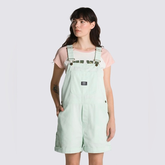 Vans Womens Ground Work Shortall. Clearly Aqua, Size XS - Picture 2 of 7